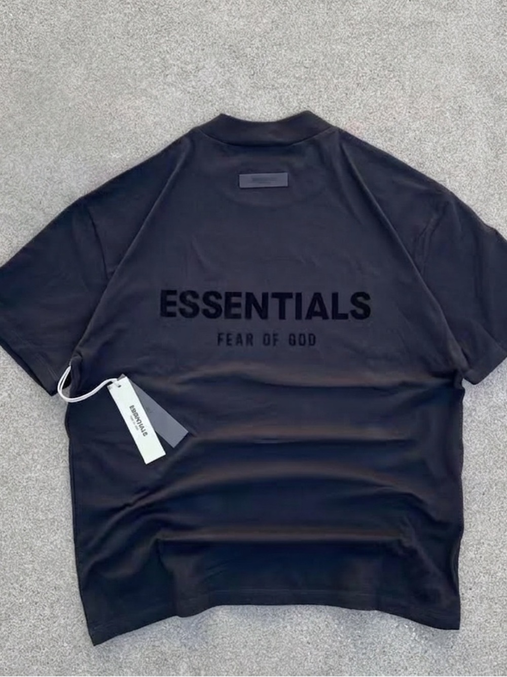Essentials Black Short Sleeve Logo Tee